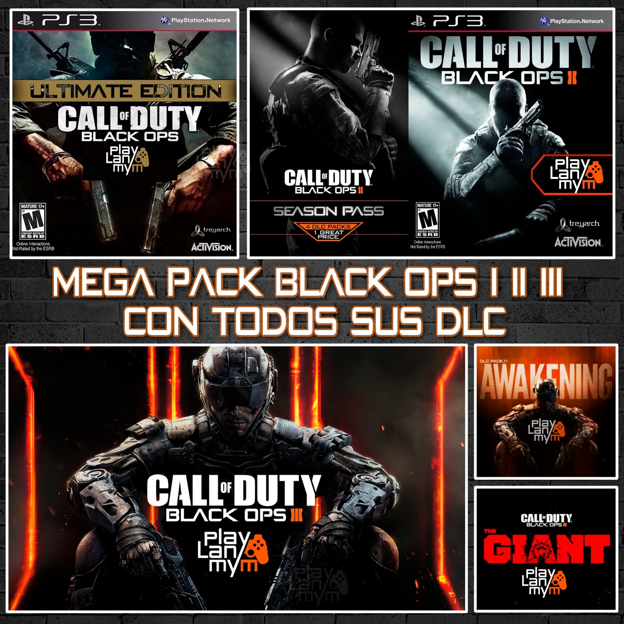 MEGA PACK BLACK OPS I II (AWAKENING DLC +THE GIANT DLC ) + SEASSON PASS COMPLETE (AUDIO ESPAÑOL) | La mejor tienda de juegos digitales :)